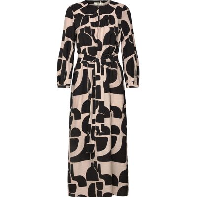 InWear Lynniw Belted Dress 38 BLACK SOFT BLOCKS 38 InWear Lynniw Belted Dress 38 BLACK SOFT BLOCKS 38