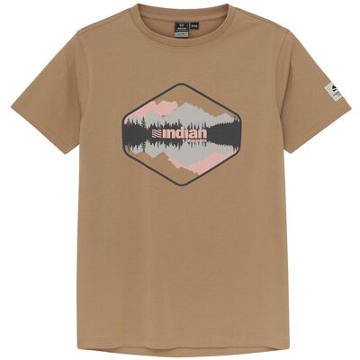 Indian Blue Jeans T-Shirt Chest Print 116 DESERT SAND 116 Indian Blue Jeans T-Shirt Chest Print 116 DESERT SAND 116