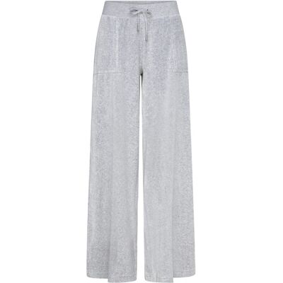 Juicy Couture Yuka Wide Leg Mid Rise S SILVER MARL S Juicy Couture Yuka Wide Leg Mid Rise S SILVER MARL S
