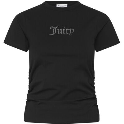 Juicy Couture Juicy Diamante Fitted T-Shirt XXS BLACK XXS Juicy Couture Juicy Diamante Fitted T-Shirt XXS BLACK XXS