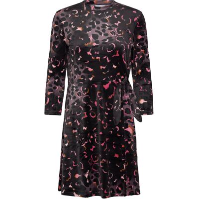 Juicy Couture Juicy Leopard Print Velour Dress 164 BLACK 164 Juicy Couture Juicy Leopard Print Velour Dress 164 BLACK 164