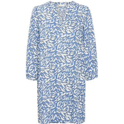 Kaffe Kajetta Tunic 34 BLUE/WHITE GRAPHIC ANIMAL 34 Kaffe Kajetta Tunic 34 BLUE/WHITE GRAPHIC ANIMAL 34