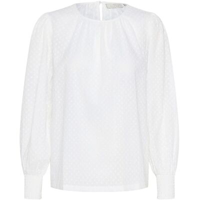 KAFFE - Roca LS Blus - Vit - Blus KAFFE - Roca LS Blus - Vit - Blus