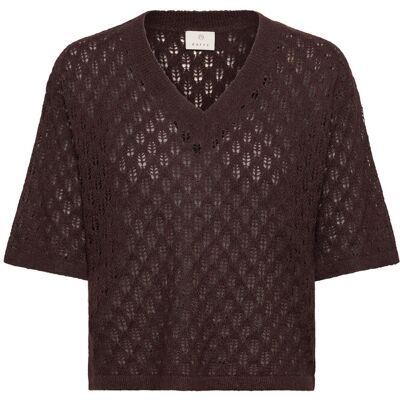 Kaffe Kalourine V-Neck Pullover S FUDGE MELANGE S Kaffe Kalourine V-Neck Pullover S FUDGE MELANGE S