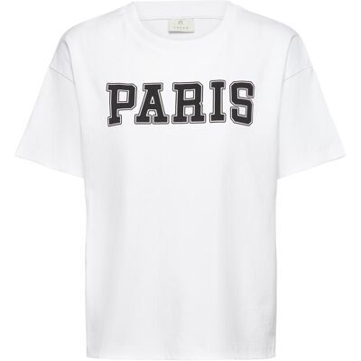 Kaffe Kaadelina T-Shirt XS OPTICAL WHITE/BLACK TEXT PRINT XS Kaffe Kaadelina T-Shirt XS OPTICAL WHITE/BLACK TEXT PRINT XS