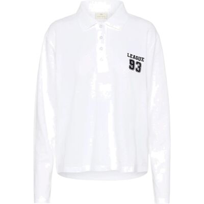 Kaffe Kamiala Polo Ls T-Shirt M OPTICAL WHITE M Kaffe Kamiala Polo Ls T-Shirt M OPTICAL WHITE M