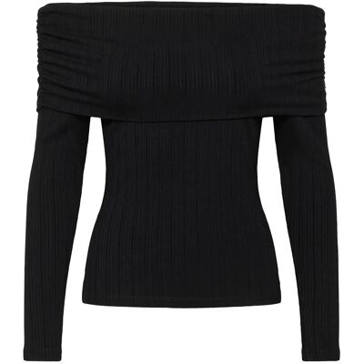 Kaffe Kaaubree Offshoulder T-Shirt XXL BLACK DEEP XXL Kaffe Kaaubree Offshoulder T-Shirt XXL BLACK DEEP XXL