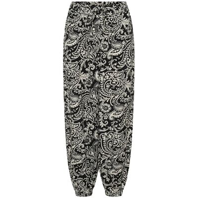 Kaffe Kabella Pants 40 BLACK CHALK PAISLEY 40 Kaffe Kabella Pants 40 BLACK CHALK PAISLEY 40