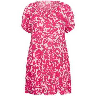 Kaffe Curve Kcvilana Ami Tunic 46 BEETROOT PURPLE CHALK FLOWER 46 Kaffe Curve Kcvilana Ami Tunic 46 BEETROOT PURPLE CHALK FLOWER 46