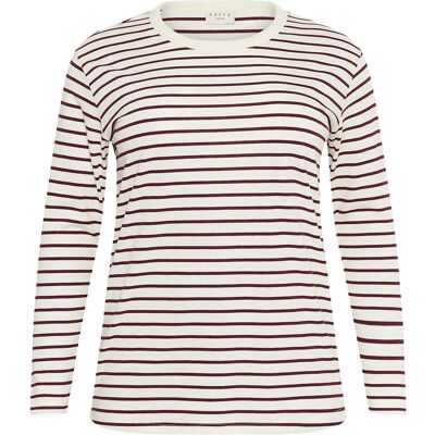 Kaffe Curve Kcwinni Ls T-Shirt XL ANT. WHITE / WINDSOR STRIPE XL Kaffe Curve Kcwinni Ls T-Shirt XL ANT. WHITE / WINDSOR STRIPE XL