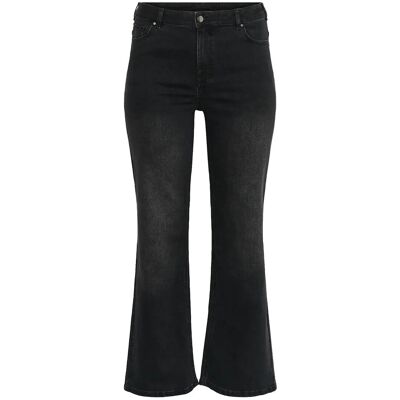 Kaffe Curve Kcflora Flared Full Lenght Jeans 54 DARK GREY WASH 54 Kaffe Curve Kcflora Flared Full Lenght Jeans 54 DARK GREY WASH 54