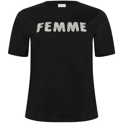 Kaffe Curve Kcariana T-Shirt S BLACK DEEP S Kaffe Curve Kcariana T-Shirt S BLACK DEEP S