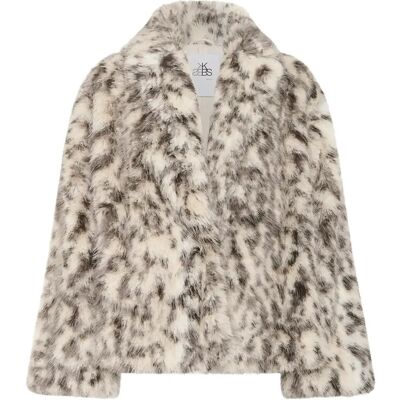 Karen By Simonsen Kbamira Fur Coat M WHITE AND BLACK FUR M Karen By Simonsen Kbamira Fur Coat M WHITE AND BLACK FUR M