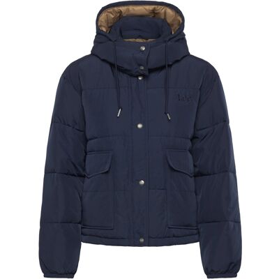 Lee Jeans Short Puffer With Hood S RIVET NAVY S Lee Jeans Short Puffer With Hood S RIVET NAVY S