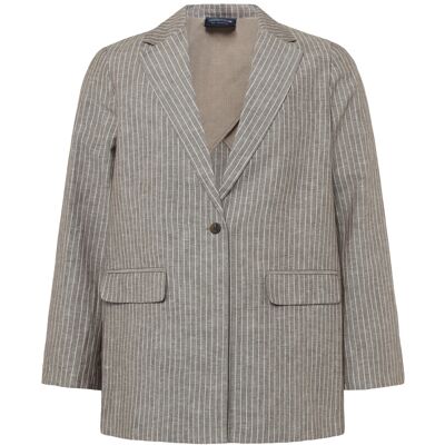 Lexington Clothing Remi Linen Blend Blazer S BROWN/WHITE STRIPE S Lexington Clothing Remi Linen Blend Blazer S BROWN/WHITE STRIPE S