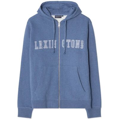 Lexington Clothing Organic Cotton Logo Zip-Up Hoodie XXL BLUE MELANGE XXL Lexington Clothing Organic Cotton Logo Zip-Up Hoodie XXL BLUE MELANGE XXL