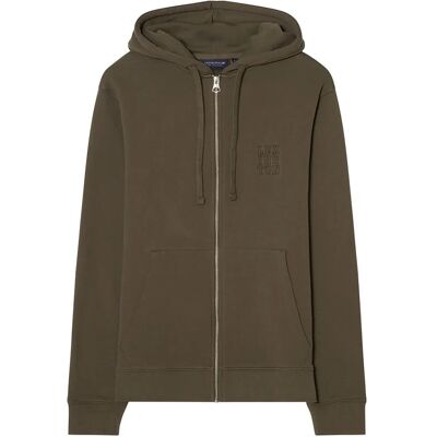 Lexington Clothing Organic Cotton Logo Zip-Up Hoodie XXL DARK GREEN XXL Lexington Clothing Organic Cotton Logo Zip-Up Hoodie XXL DARK GREEN XXL