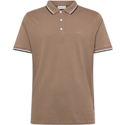 Lindbergh Polo Shirt W?. Contrast Piping M DK STONE M Lindbergh Polo Shirt W?. Contrast Piping M DK STONE M
