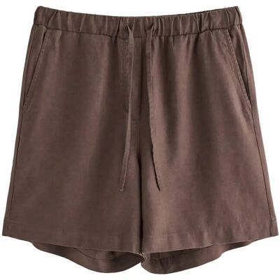 Lindex Shorts In Linen Blend XL DARK DUSTY BROWN XL Lindex Shorts In Linen Blend XL DARK DUSTY BROWN XL
