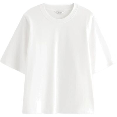 Lindex Oversized T-Shirt In Washed Cotton L WHITE L Lindex Oversized T-Shirt In Washed Cotton L WHITE L