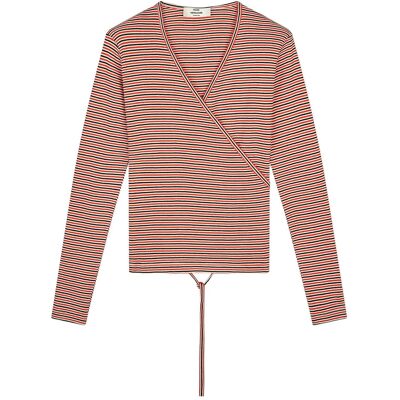 Mads Nørgaard 2X2 Cotton Stripe Susi Ls Top XL FIERY RED/VANILLA ICE XL Mads Nørgaard 2X2 Cotton Stripe Susi Ls Top XL FIERY RED/VANILLA ICE XL