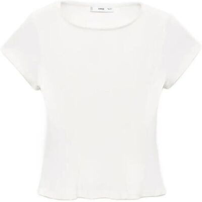 Mango A-Line Cotton Tee S WHITE S Mango A-Line Cotton Tee S WHITE S