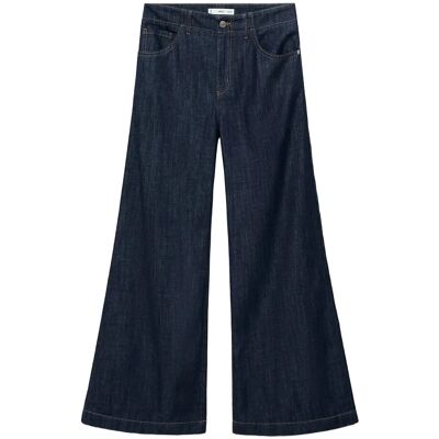 Mango Wide Leg Mid-Rise Jeans 32 OPEN BLUE 32 Mango Wide Leg Mid-Rise Jeans 32 OPEN BLUE 32