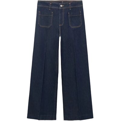 Mango Wide Leg Jeans With Pockets 34 OPEN BLUE 34 Mango Wide Leg Jeans With Pockets 34 OPEN BLUE 34