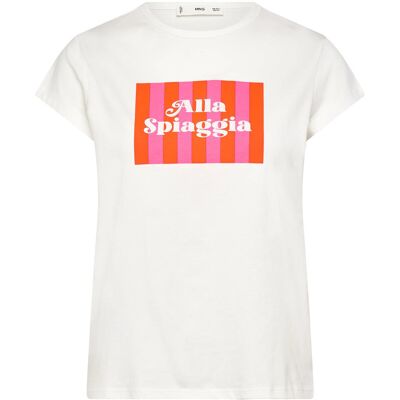 Mango Printed Cotton-Blend T-Shirt XS RED XS Mango Printed Cotton-Blend T-Shirt XS RED XS
