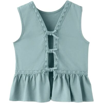 Mango Embroidered Detail Bow Top 5-6 DARK BLUE 5-6 Mango Embroidered Detail Bow Top 5-6 DARK BLUE 5-6