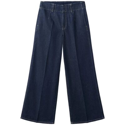 Mango Wide Leg Mid-Rise Jeans 46 OPEN BLUE 46 Mango Wide Leg Mid-Rise Jeans 46 OPEN BLUE 46