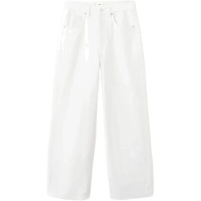 Mango Mid-Rise Balloon Jeans 34 WHITE 34 Mango Mid-Rise Balloon Jeans 34 WHITE 34