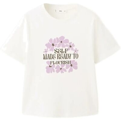 Mango Printed Cotton-Blend T-Shirt M MEDIUM PURPLE M Mango Printed Cotton-Blend T-Shirt M MEDIUM PURPLE M