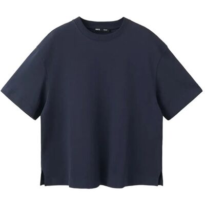 Mango Oversized Cotton T-Shirt M NAVY M Mango Oversized Cotton T-Shirt M NAVY M