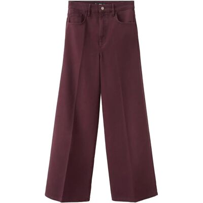Mango High-Waisted Wideleg Jeans 34 DARK RED 34 Mango High-Waisted Wideleg Jeans 34 DARK RED 34