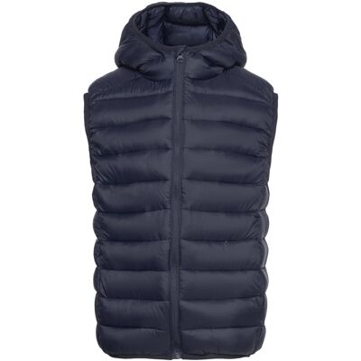 Mango Quilted Gilet With Hood 128 NAVY 128 Mango Quilted Gilet With Hood 128 NAVY 128