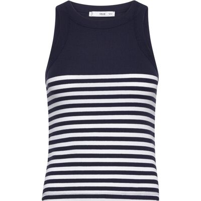 Mango Stripe-Print Top XS NAVY XS Mango Stripe-Print Top XS NAVY XS