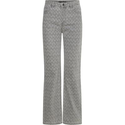 Mango Straight-Fit Jeans With Rhinestone Detail 32 OPEN GREY 32 Mango Straight-Fit Jeans With Rhinestone Detail 32 OPEN GREY 32