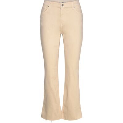 Mango Sienna Flared Cropped Jeans 32 LIGHT BEIGE 32 Mango Sienna Flared Cropped Jeans 32 LIGHT BEIGE 32