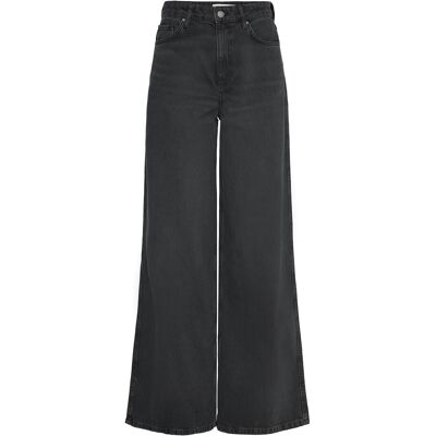 Mango High-Waisted Wide-Leg Jeans 32 OPEN GREY 32 Mango High-Waisted Wide-Leg Jeans 32 OPEN GREY 32