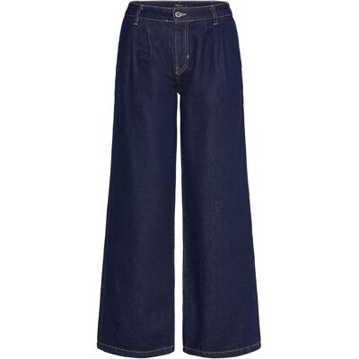 Mango Rinse-Wash Wide Leg Jeans With Pleats 36 OPEN BLUE 36 Mango Rinse-Wash Wide Leg Jeans With Pleats 36 OPEN BLUE 36