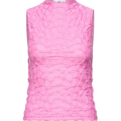 Mango Fitted Top With Gathered Shoulder XS LT-PASTEL PINK XS Mango Fitted Top With Gathered Shoulder XS LT-PASTEL PINK XS