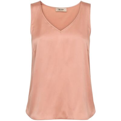 MOS MOSH Mmastrid V-Neck Silk Tank Top XL PEACHY XL MOS MOSH Mmastrid V-Neck Silk Tank Top XL PEACHY XL