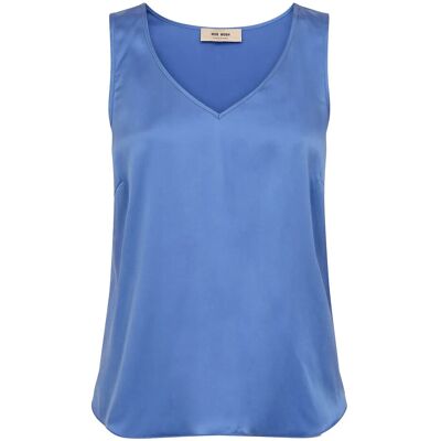 MOS MOSH Mmastrid V-Neck Silk Tank Top L ULTRAMARINE L MOS MOSH Mmastrid V-Neck Silk Tank Top L ULTRAMARINE L