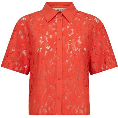 MOS MOSH Mmlia River Ss Lace Shirt M SPICY ORANGE M MOS MOSH Mmlia River Ss Lace Shirt M SPICY ORANGE M