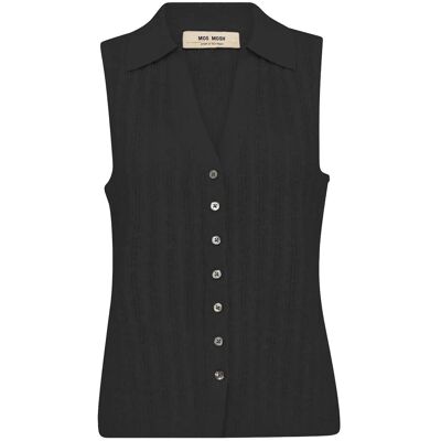MOS MOSH Mmrinja Marisol Line Knit Top M BLACK M MOS MOSH Mmrinja Marisol Line Knit Top M BLACK M