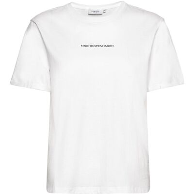 MSCH Copenhagen Mschterina Organic Small Logo Tee XS/S B WHITE/BLACK XS/S MSCH Copenhagen Mschterina Organic Small Logo Tee XS/S B WHITE/BLACK XS/S
