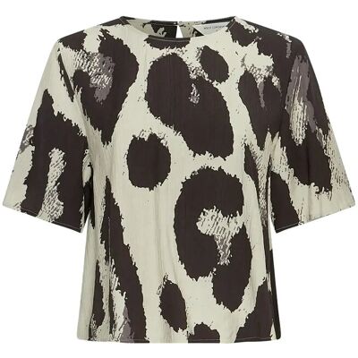 MSCH Copenhagen Mschkaralie Jusia 2/4 Top XL LICORICE LEO XL MSCH Copenhagen Mschkaralie Jusia 2/4 Top XL LICORICE LEO XL