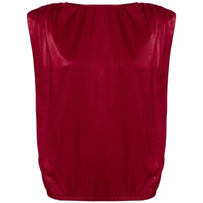 Essential Foods Estellemw Wrap Top 34 BURGUNDY RED 34 Essential Foods Estellemw Wrap Top 34 BURGUNDY RED 34