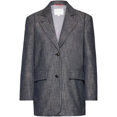 Naja Lauf Feodora Blazer Rough Twill 42 DARK BLUE 42 Naja Lauf Feodora Blazer Rough Twill 42 DARK BLUE 42
